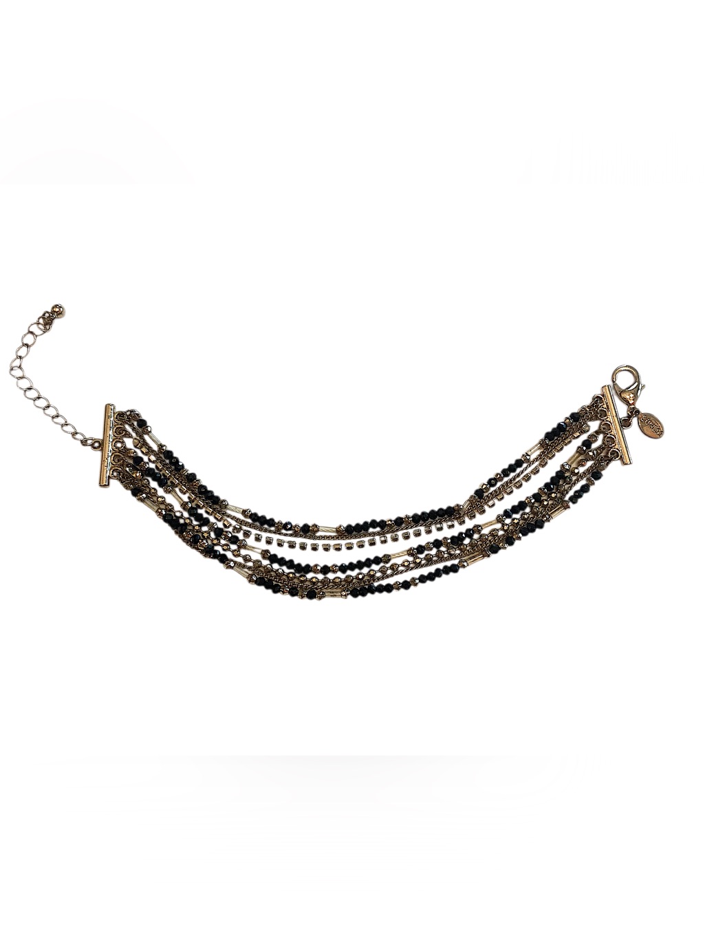 Express Black Gold Beaded Bracelet
